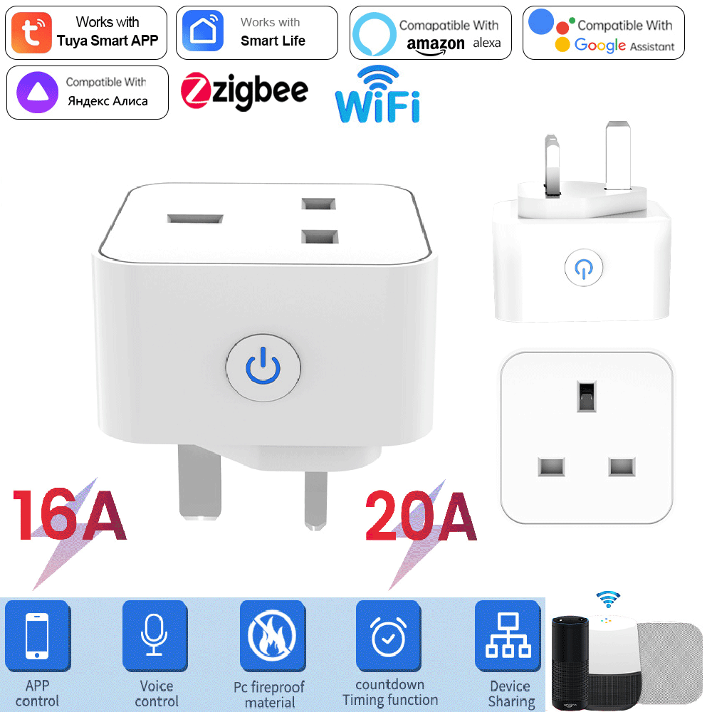 Smart Home Wiser - Tuya Smart Steckdose 16A/20A WiFi oder