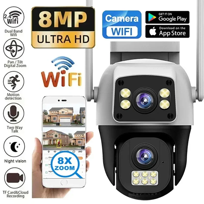 Smart Home Camera Ezviz - 8MP 4G SIM WLAN-Kamera mit Doppellinse,