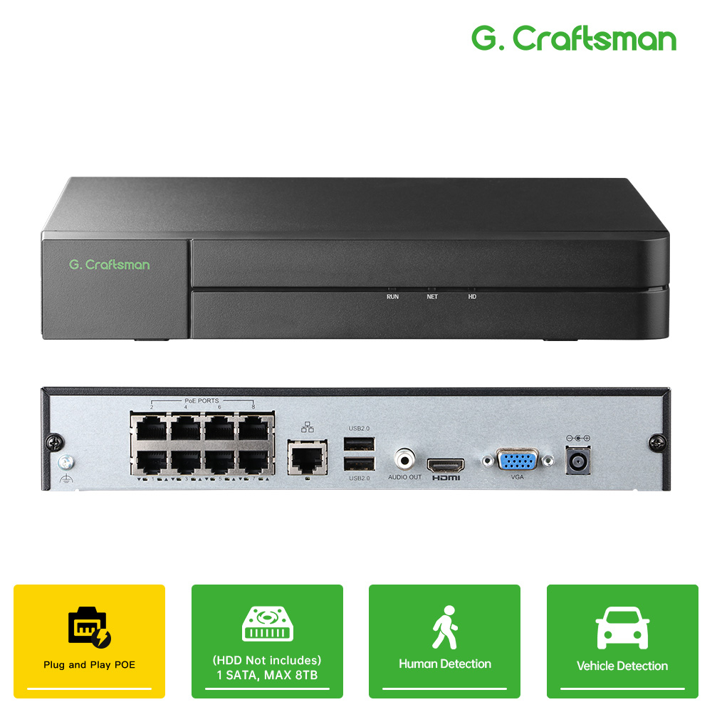 C-U, 8CH POE Netzwerk-Videorec – Smart Home Microsoft Bewertung und Preis